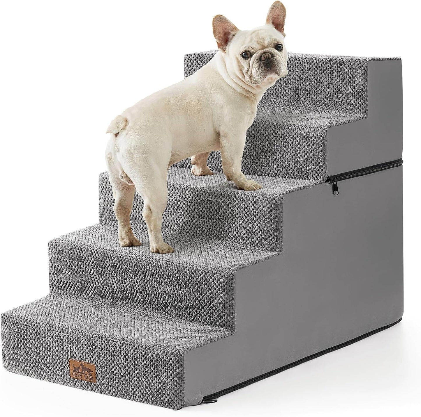 Dog Stairs for Small Dogs, 5 Tier Non-Slip Steps for Pets