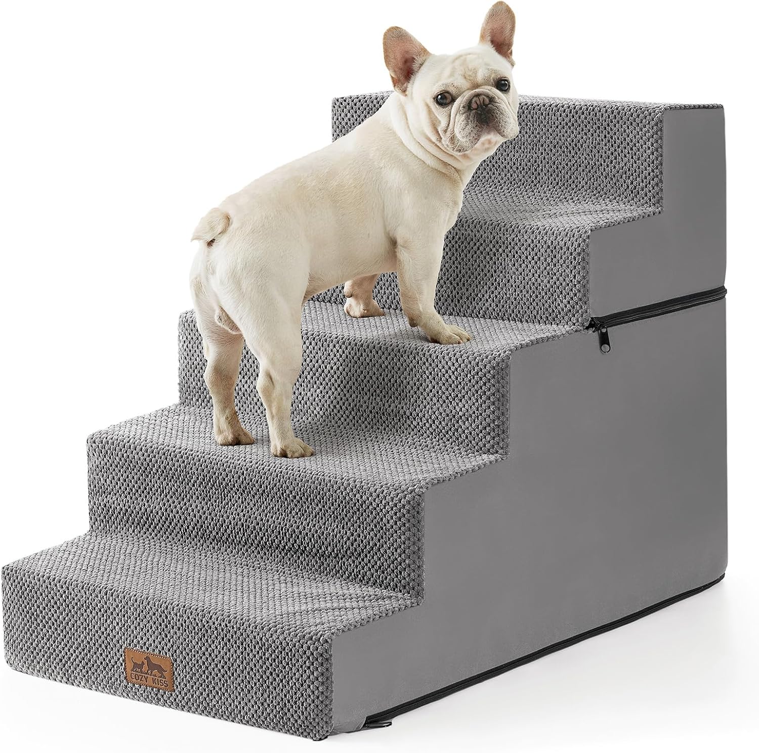 Dog Stairs for Small Dogs, 5 Tier Non-Slip Steps for Pets