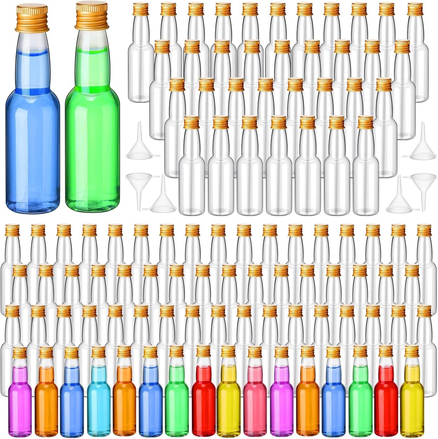 120 Pcs Mini Liquor Bottles for Parties and Weddings Favors
