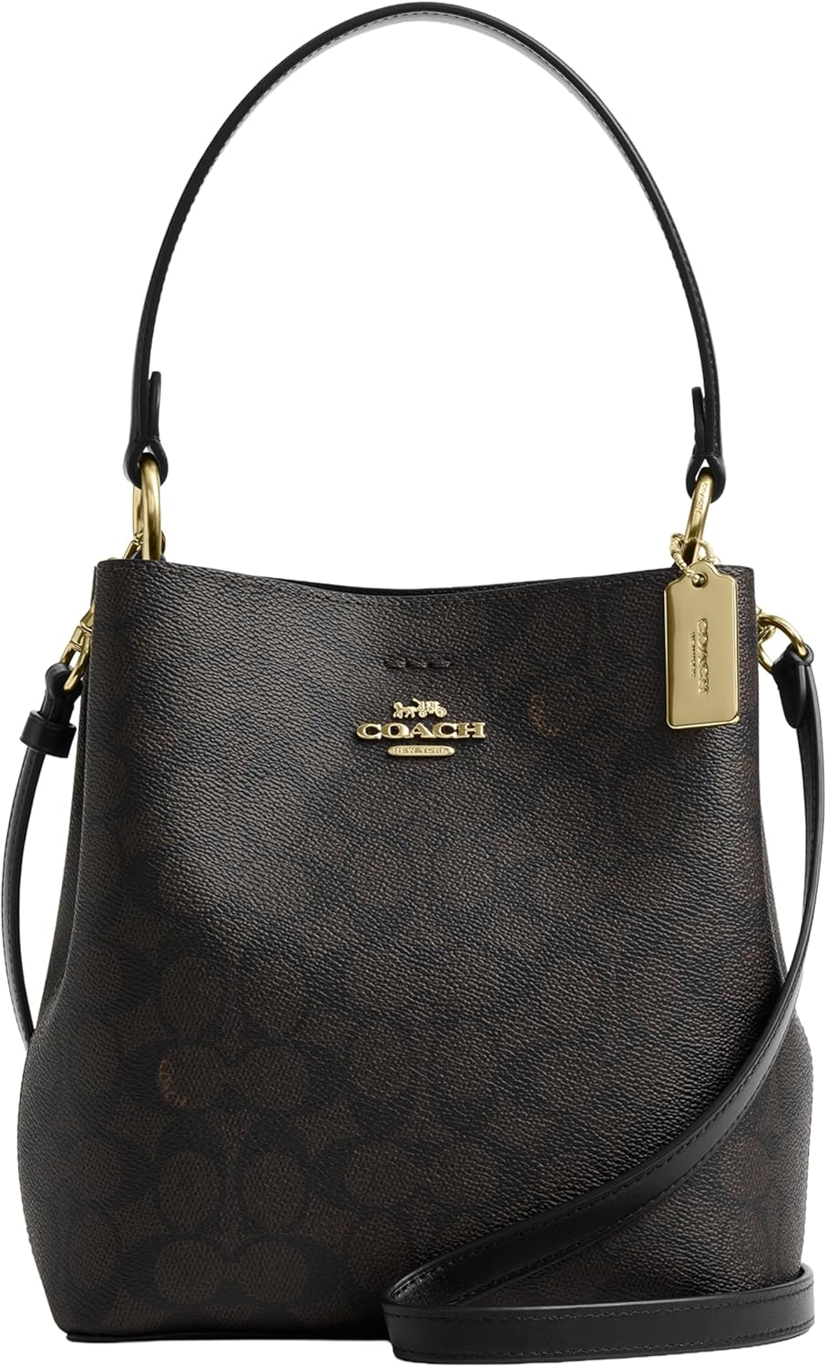 COACH womens Small Town Bucket Bag: Versatile Leather Tote