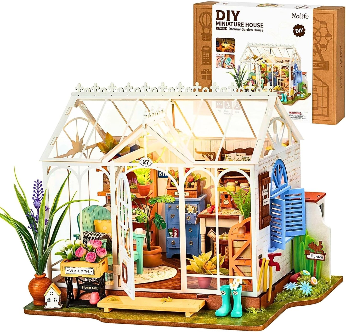 Rolife DIY Miniature House Kit for Adults - Mini Greenhouse Fun