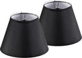 Black Lamp Shades Set of 2 Small Barrel Shades for Home Decor
