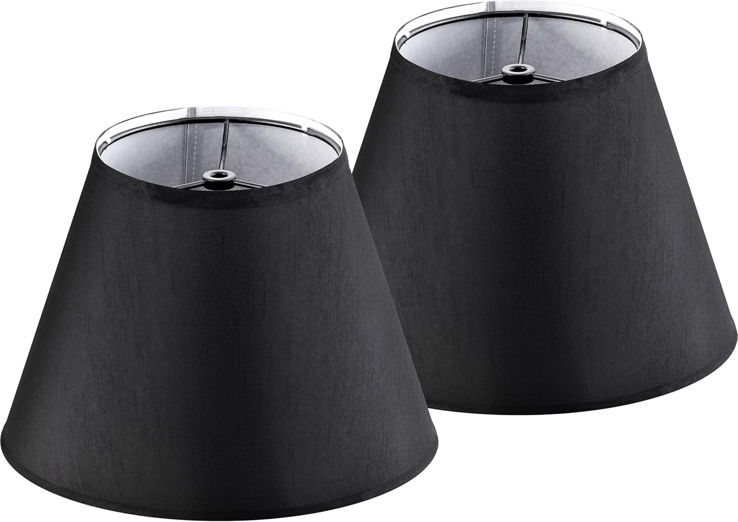 Black Lamp Shades Set of 2 Small Barrel Shades for Home Decor