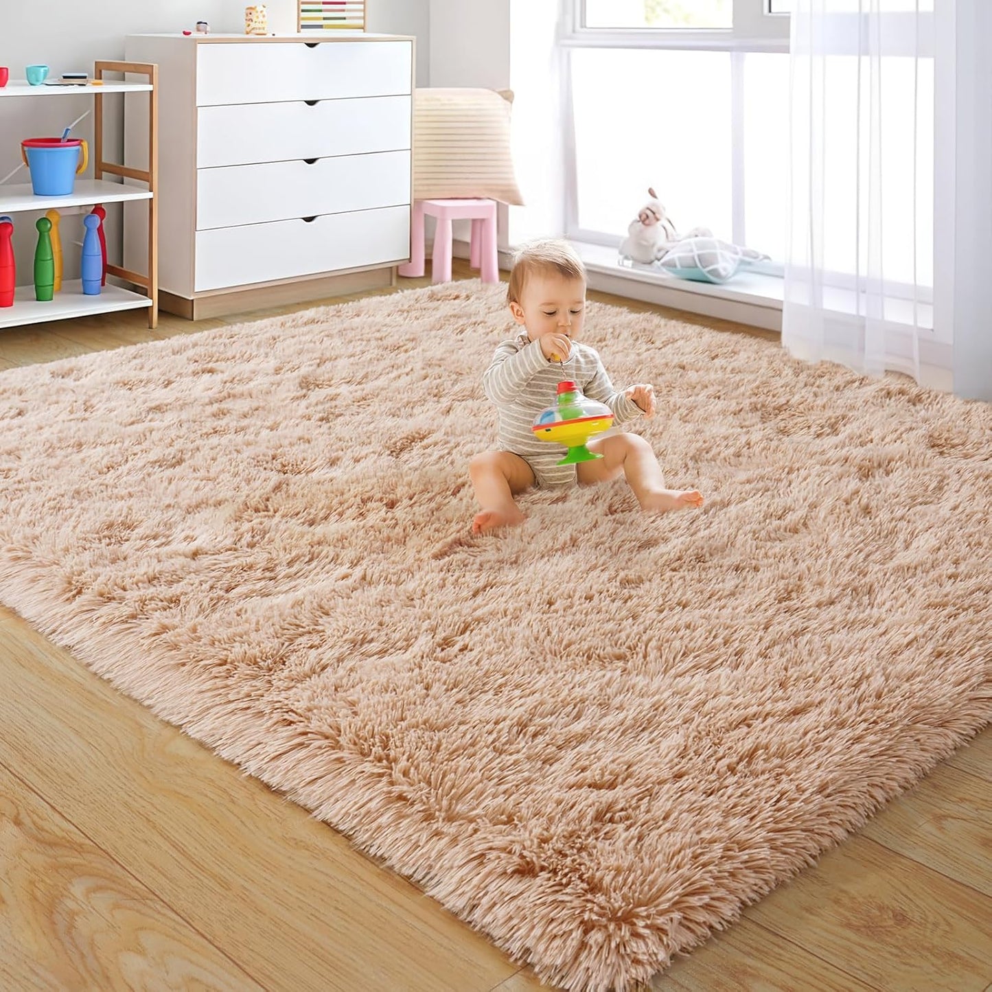 Rezutan Fluffy Rug for Living Room and Bedroom Comfort