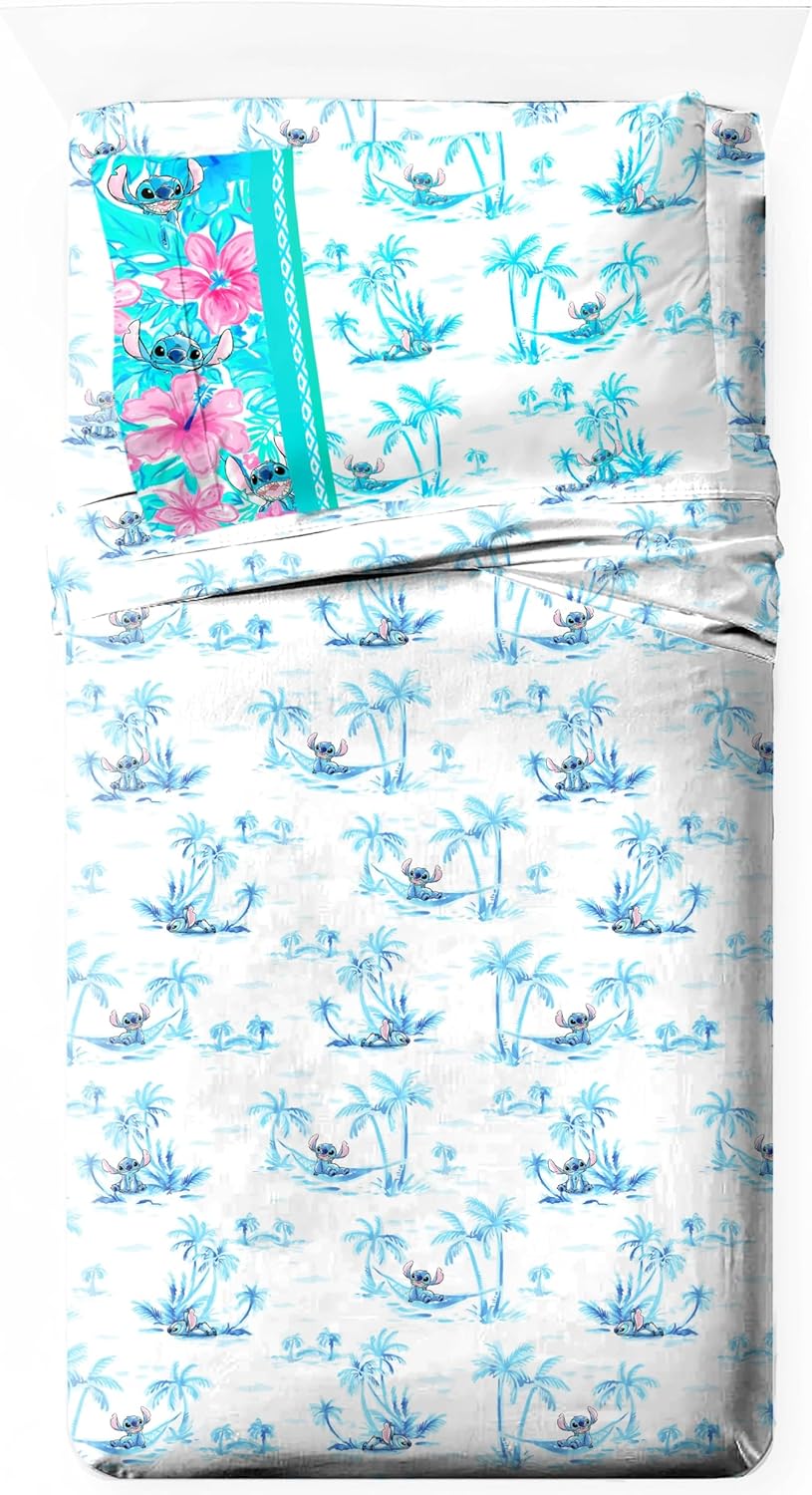Lilo & Stitch Twin Sheet Set - Ultra-Soft Bedding for Kids