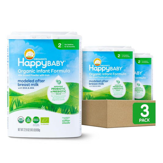 Happy Baby Organics Stage 2 Infant Formula for 6-12 Months