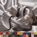 Ice Fabrics Stretch Charmeuse Satin Fabric by the Yard - Silver