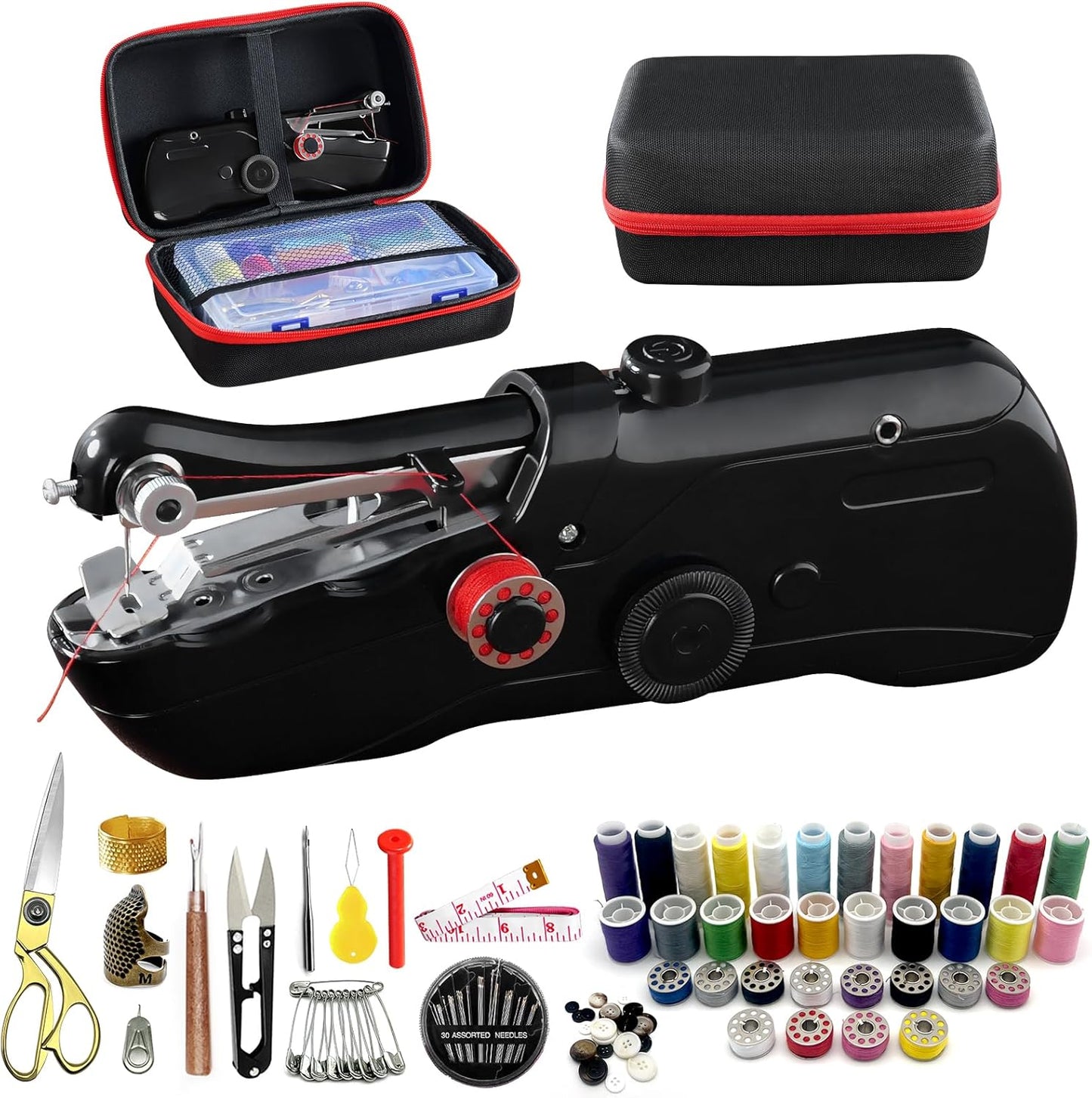 Handheld Sewing Machine with 109-Piece Kit for Easy Repairs