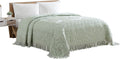 Medallion Chenille Bedspread Queen Sage - Vintage Cotton Charm