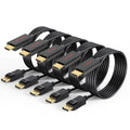 DisplayPort to HDMI Cable 10 ft 5-Pack - 4K DP to HDMI Cable