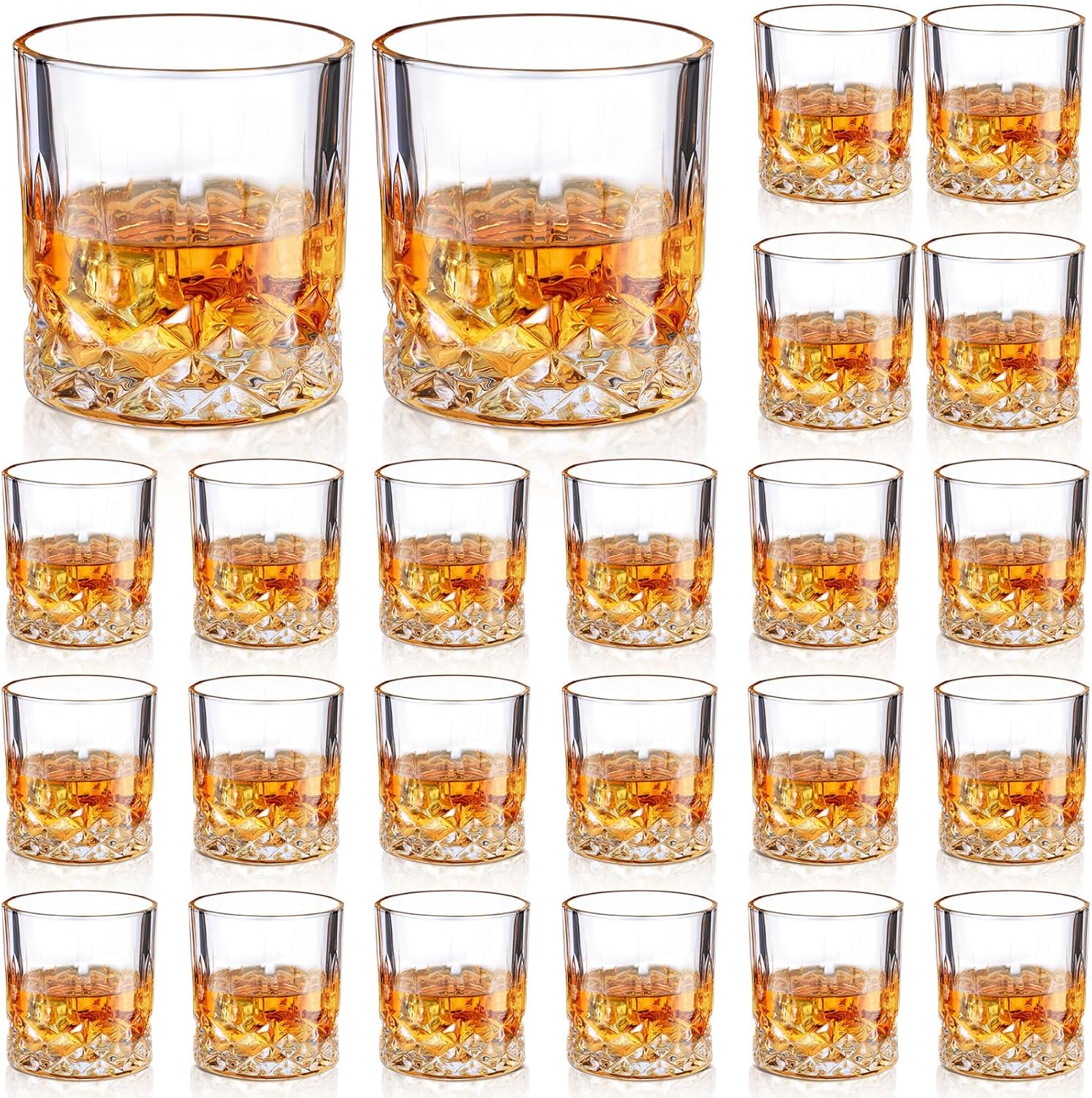 24 Pcs 3.5 Ounce Shot Glasses for Tequila and Whiskey Drinks