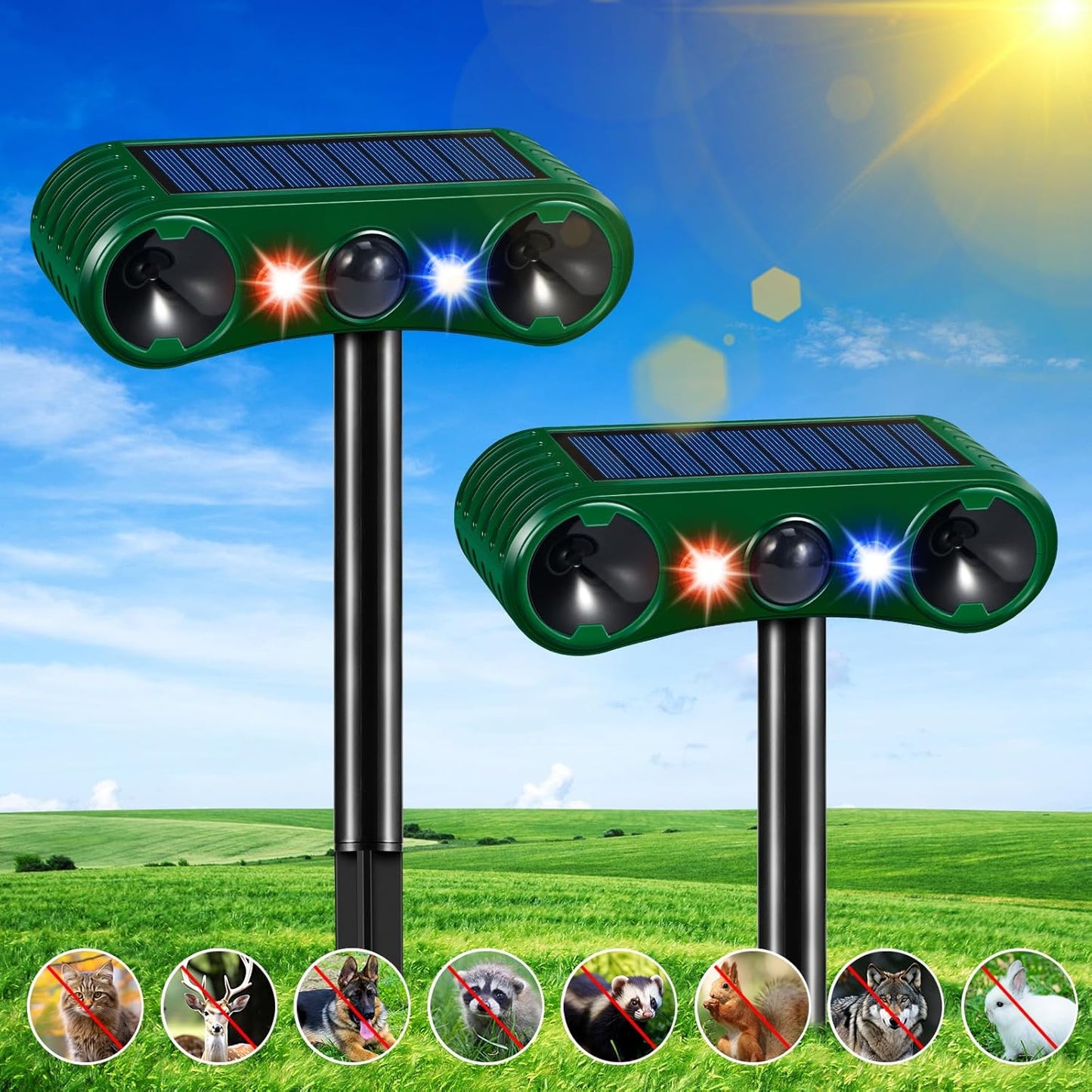 2025 Ultrasonic Animal Repeller Outdoor for Effective Yard Protection