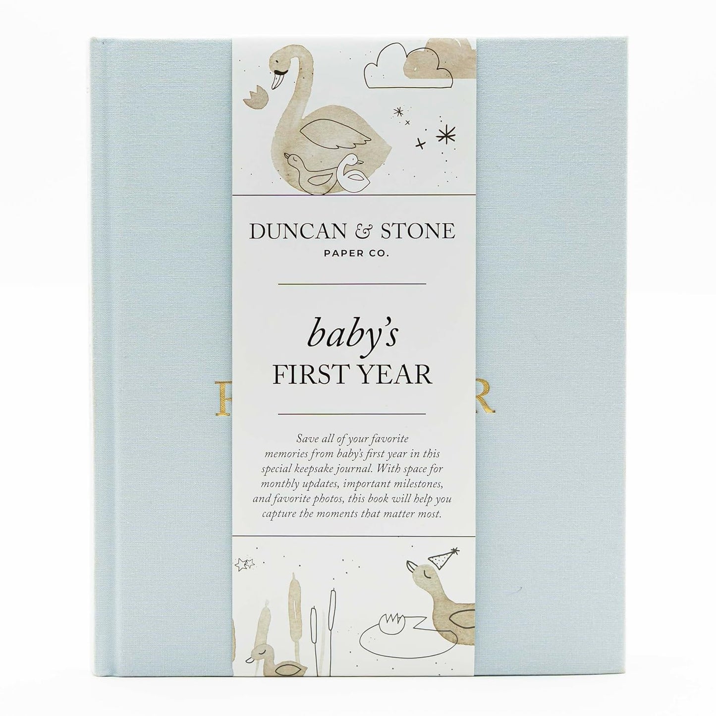 Baby First Year Book - Heirloom Keepsake Memory Book for Milestones