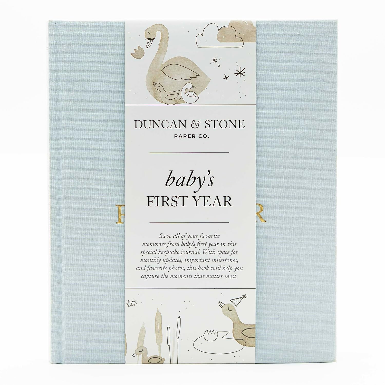 Baby First Year Book - Heirloom Keepsake Memory Book for Milestones