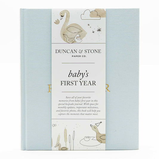 Baby First Year Book - Heirloom Keepsake Memory Book for Milestones