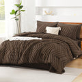 Litanika Oversized Queen Comforter Set with Sheets Brown - Plush