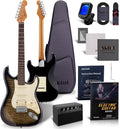 AKLOT Stryde Electric Guitar with Coil-Split - Beginner Kit and Amp