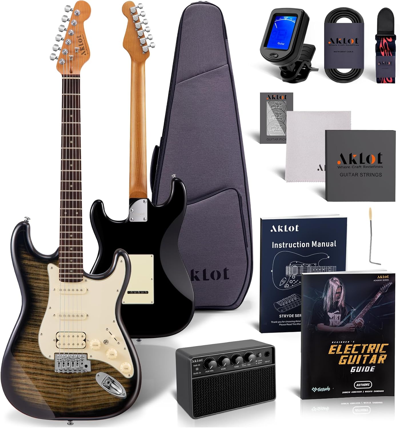 AKLOT Stryde Electric Guitar: Perfect Beginner Guitar Kit