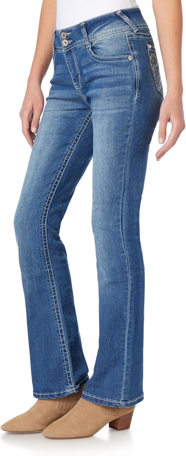 WallFlower Women's Luscious Curvy Bootcut Jeans for Every Body