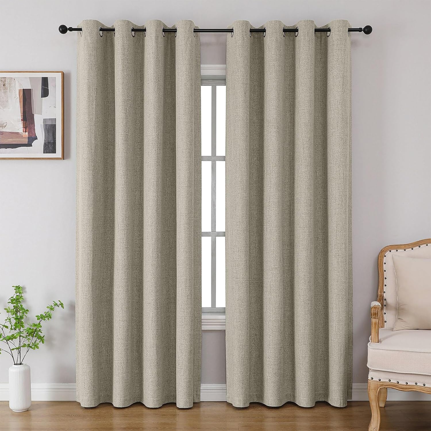 CUCRAF 100% Blackout Curtains for Bedroom and Living Room
