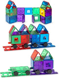 Playmags Magnetic Tiles Train Car Set - 55pc Creative STEM Toy