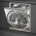 Sliver Metal Tree of Life Dishwasher Magnet Cover 23x26 in