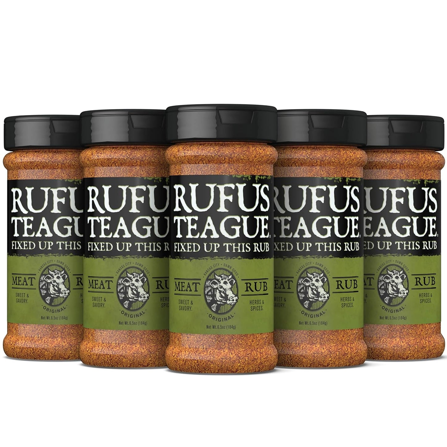 Rufus Teague Meat Rub 6 Pack Premium BBQ Seasoning for Grilling