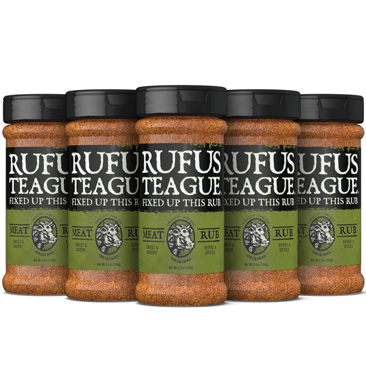 Rufus Teague Meat Rub 6 Pack Premium BBQ Seasoning for Grilling