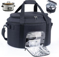 Double-Layer Slow Cooker Carrying Bag for 6-8 Quart CrockPot - Travel