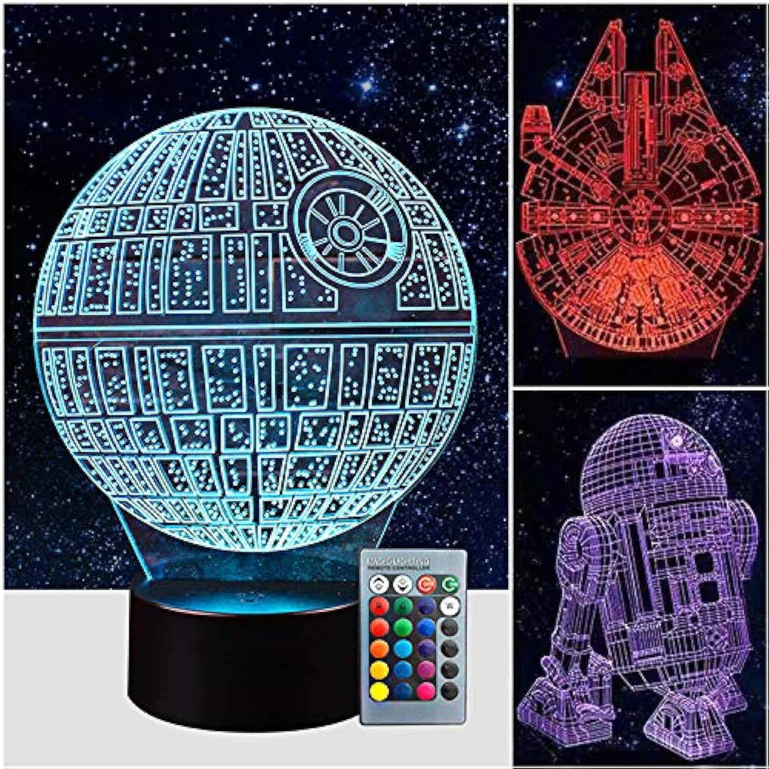 Manco 3D Night Light: 16 Colors for Fans