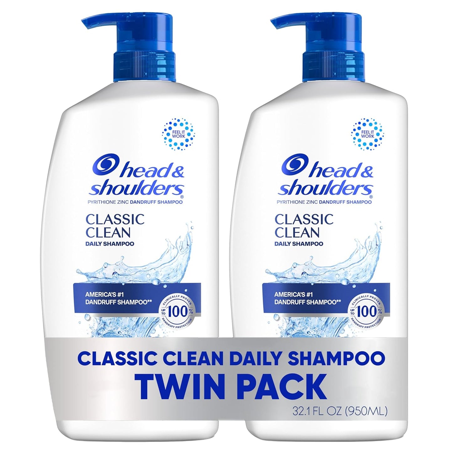 Head & Shoulders Classic Clean Dandruff Shampoo Twin Pack - Daily Anti-Dandruff Care