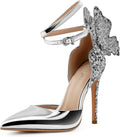 Fashion High Heels Butterfly Back Sexy Stiletto Pumps - Sparkly