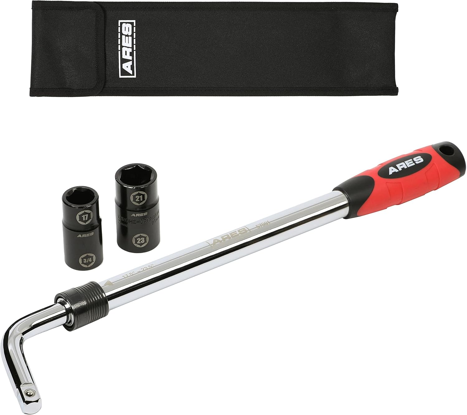 ARES Heavy Duty Extendable Lug Wrench Set for All Vehicles