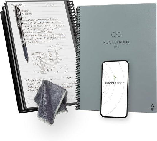 Rocketbook Reusable Smart Notebook - App-Connected Erasable Pages