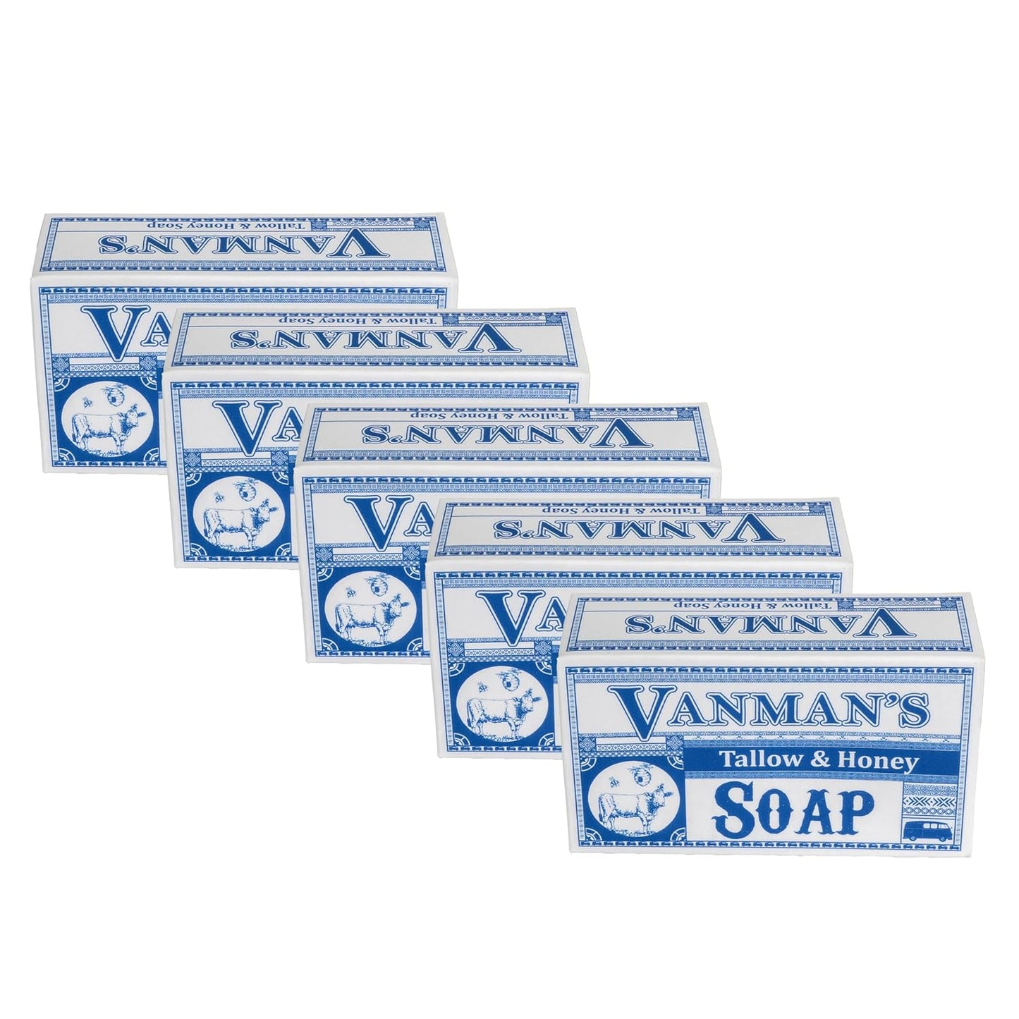 VanMan Beef Tallow and Honey Bar Soap for Nourishing Skin