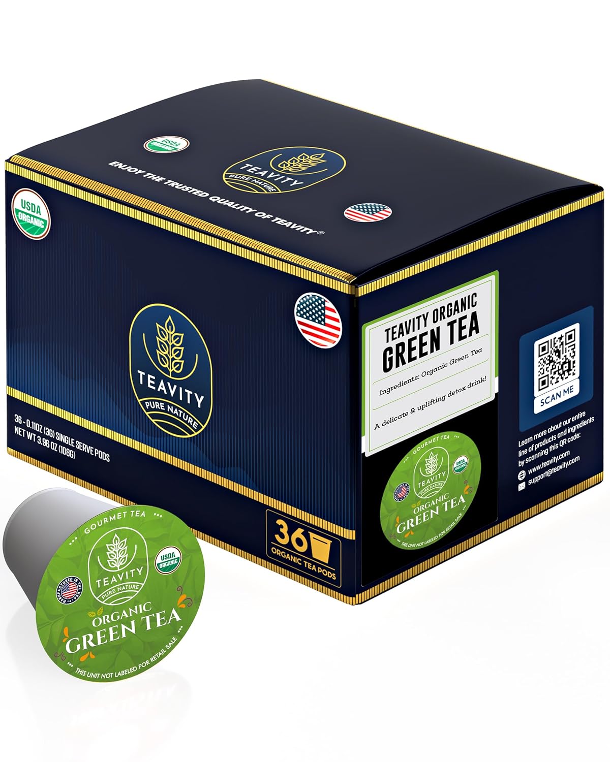 Organic Green Tea Pods for Keurig - Unsweetened Tea Experience