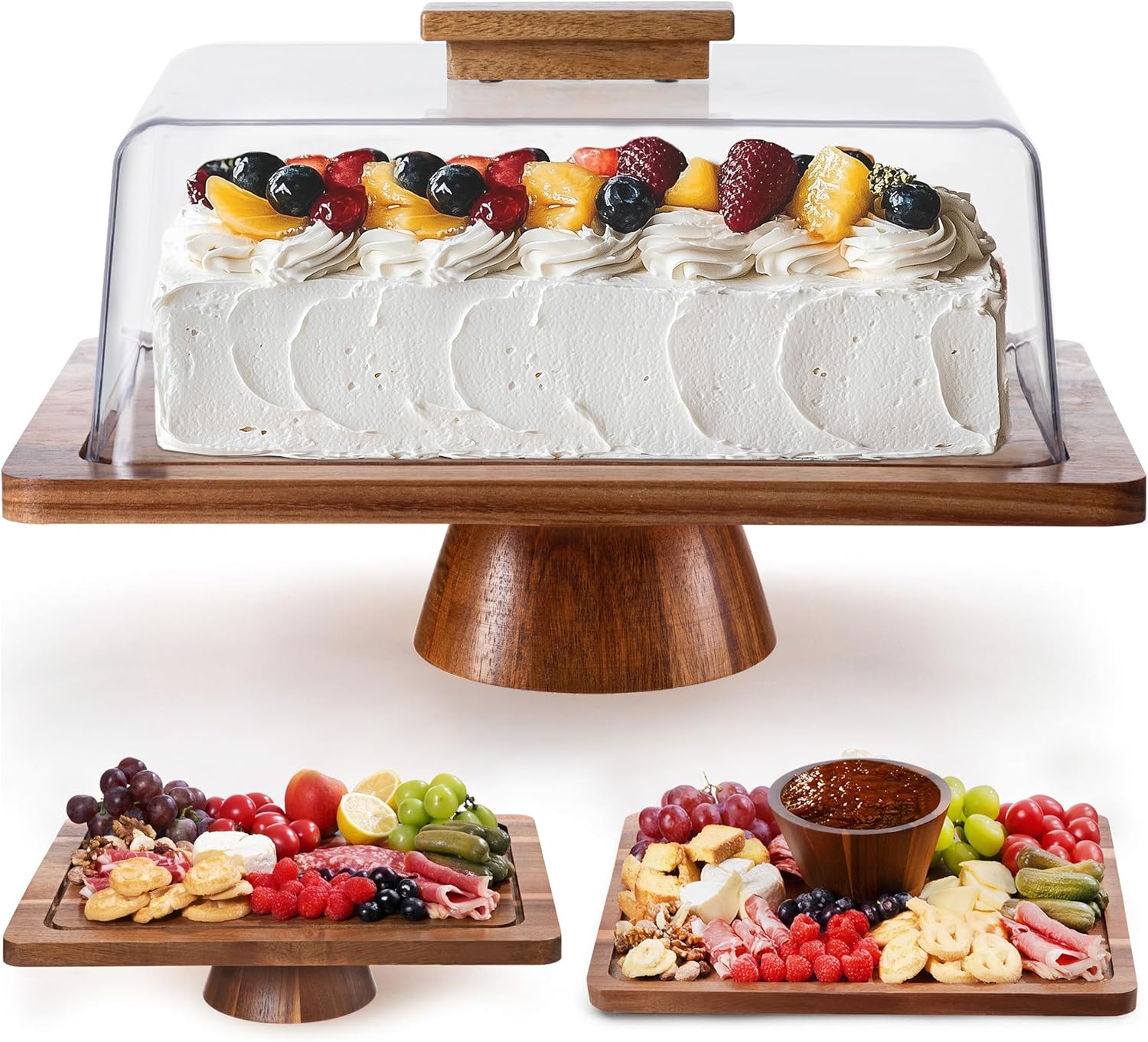 Multifunctional Cake Stand with Lid for Elegant Displays