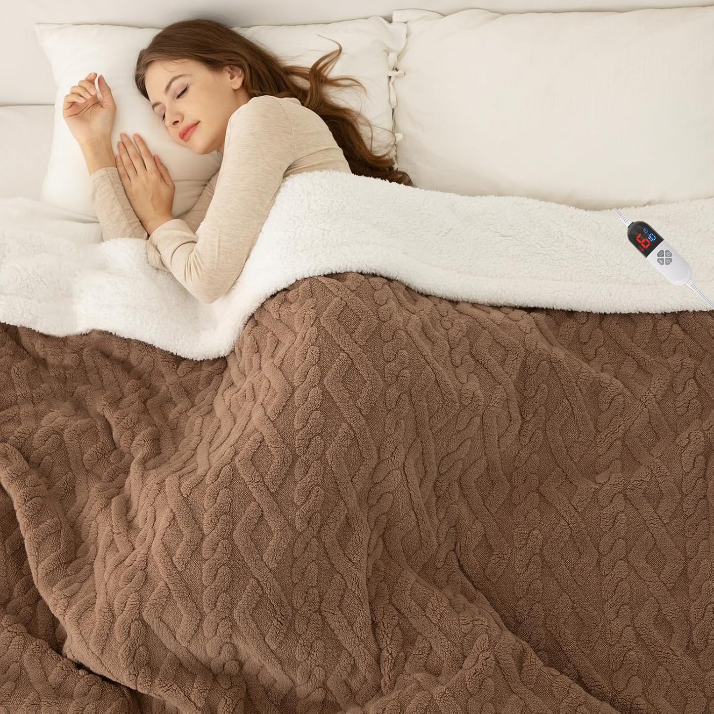 Full Size Heated Blanket with 6 Heating Levels for Comfort