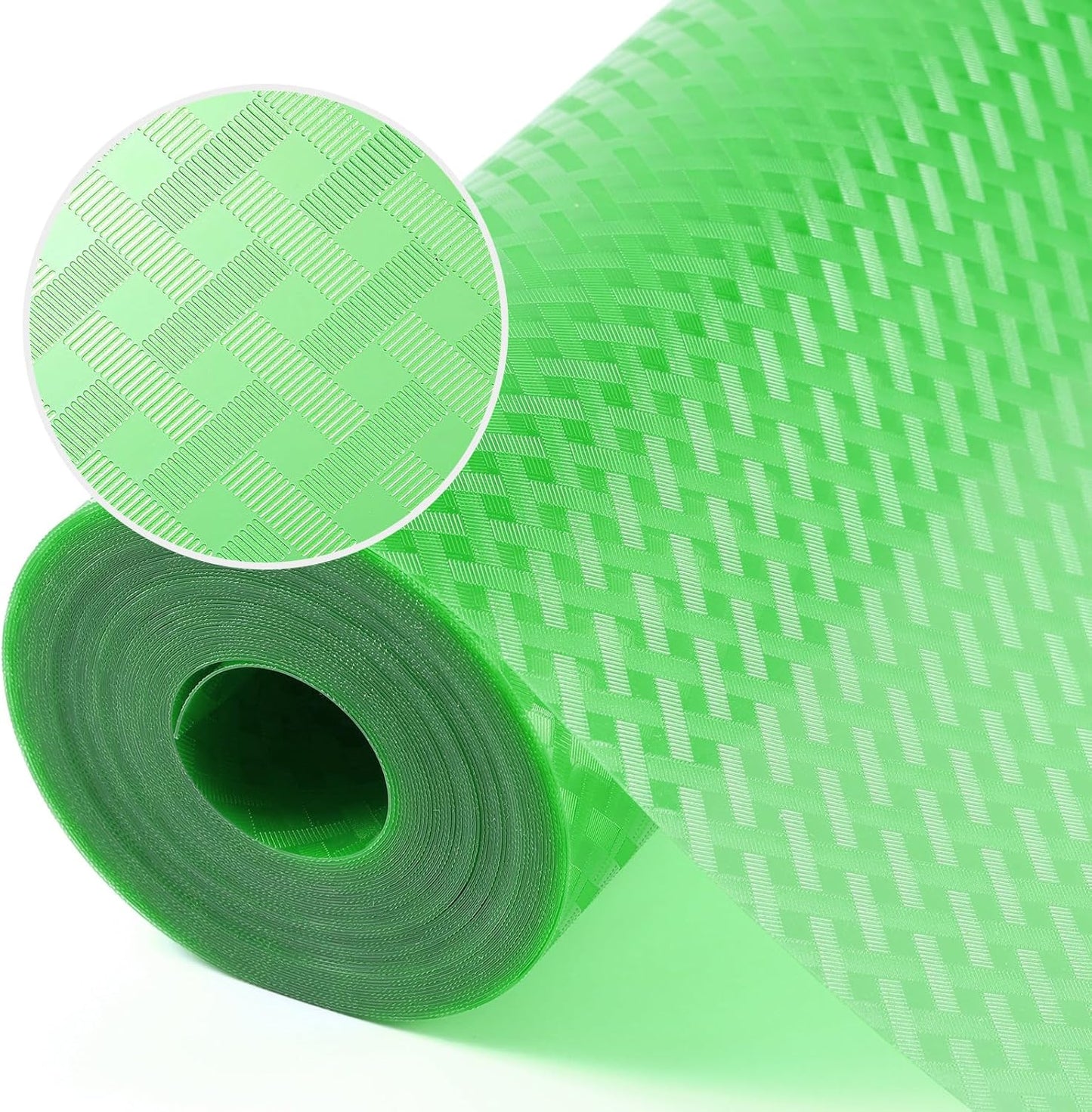 Green Fridge Liner Shelf Liners for Kitchen Cabinets and Drawers