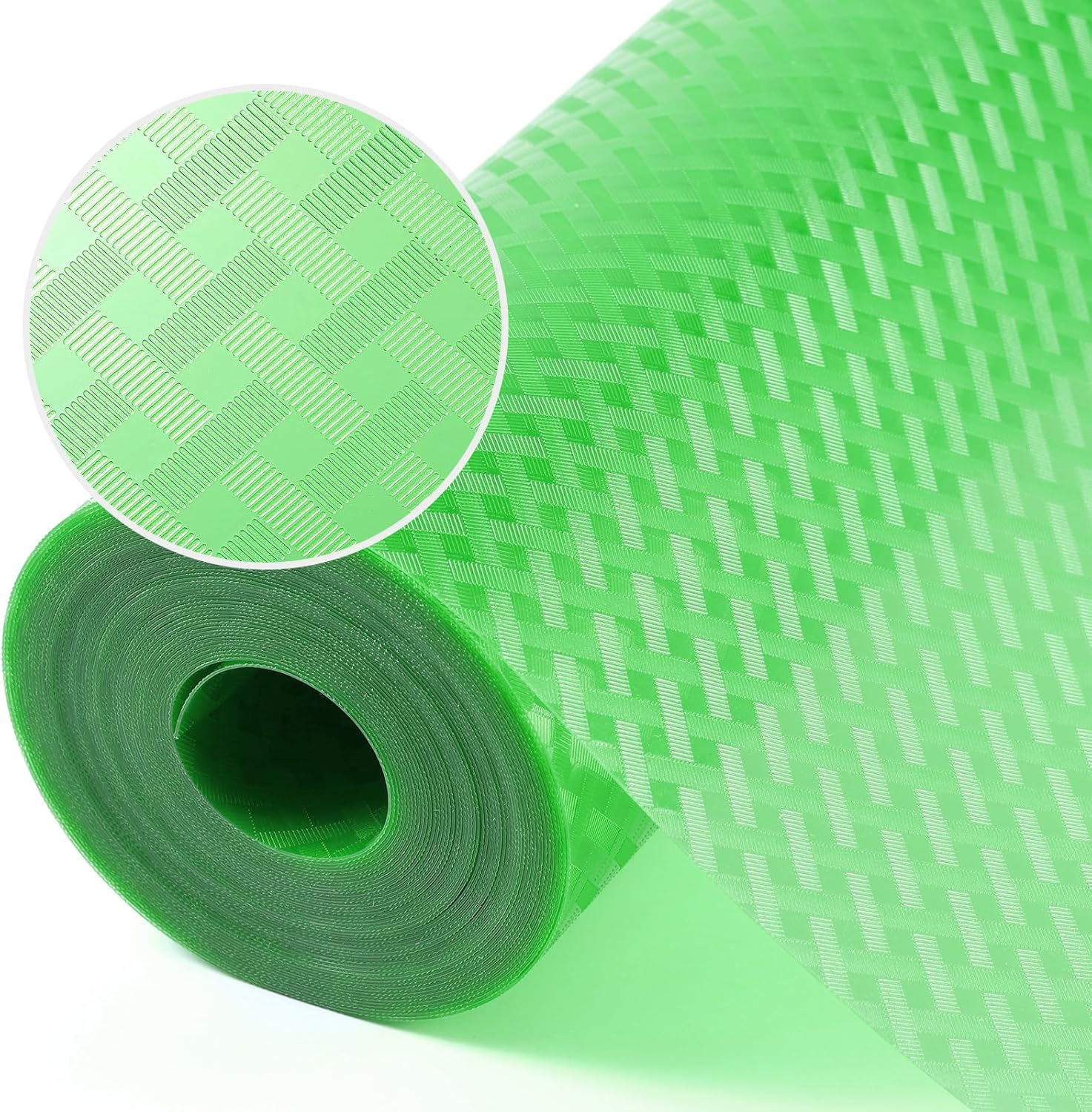 Green Fridge Liner Shelf Liners for Kitchen Cabinets and Drawers