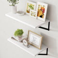 Axeman Floating Shelves for Wall 24in x 12in - Deep White Shelves