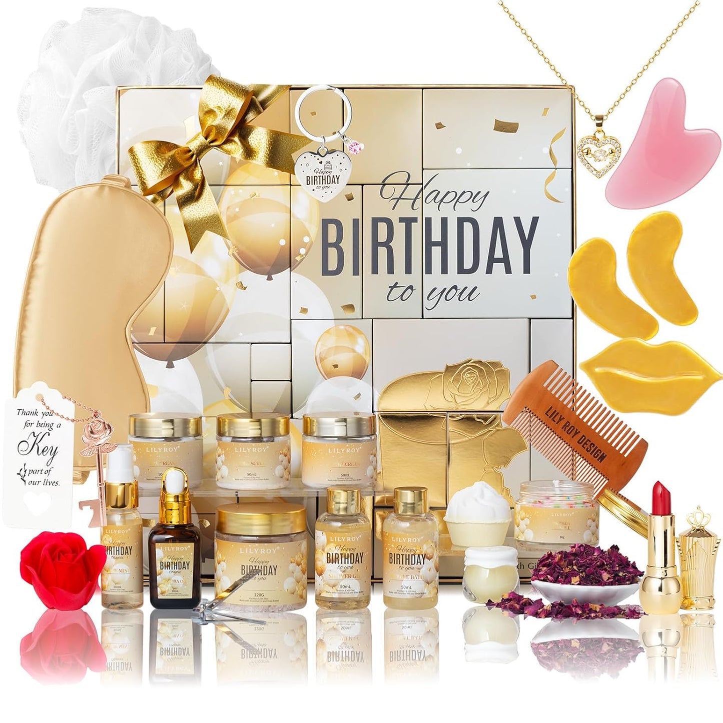 24Pcs Happy Birthday Gifts for Women - Luxury Spa Gift Set