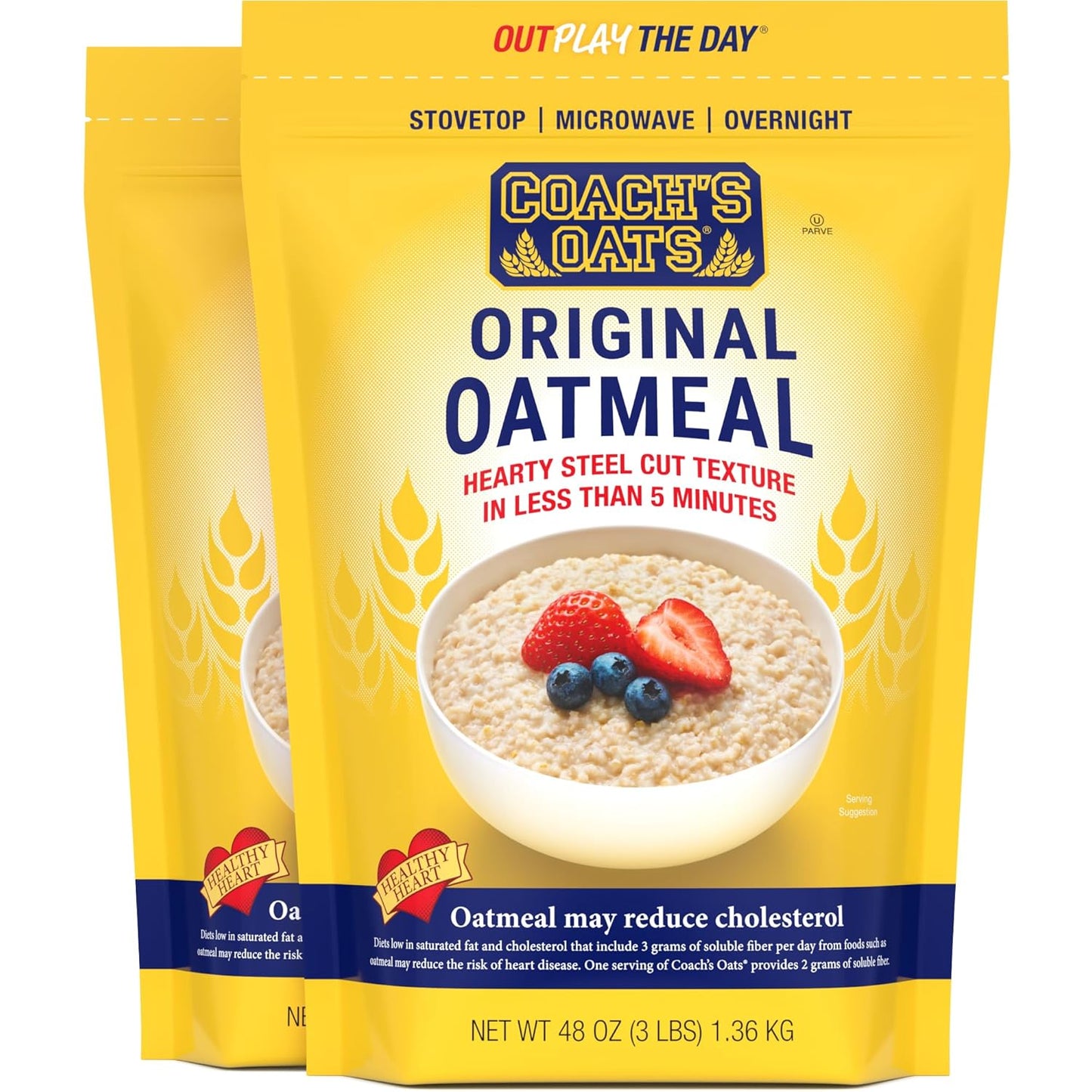 Coach's Oats Whole Grain Oatmeal - Quick-Cooking Steel Cut Oats