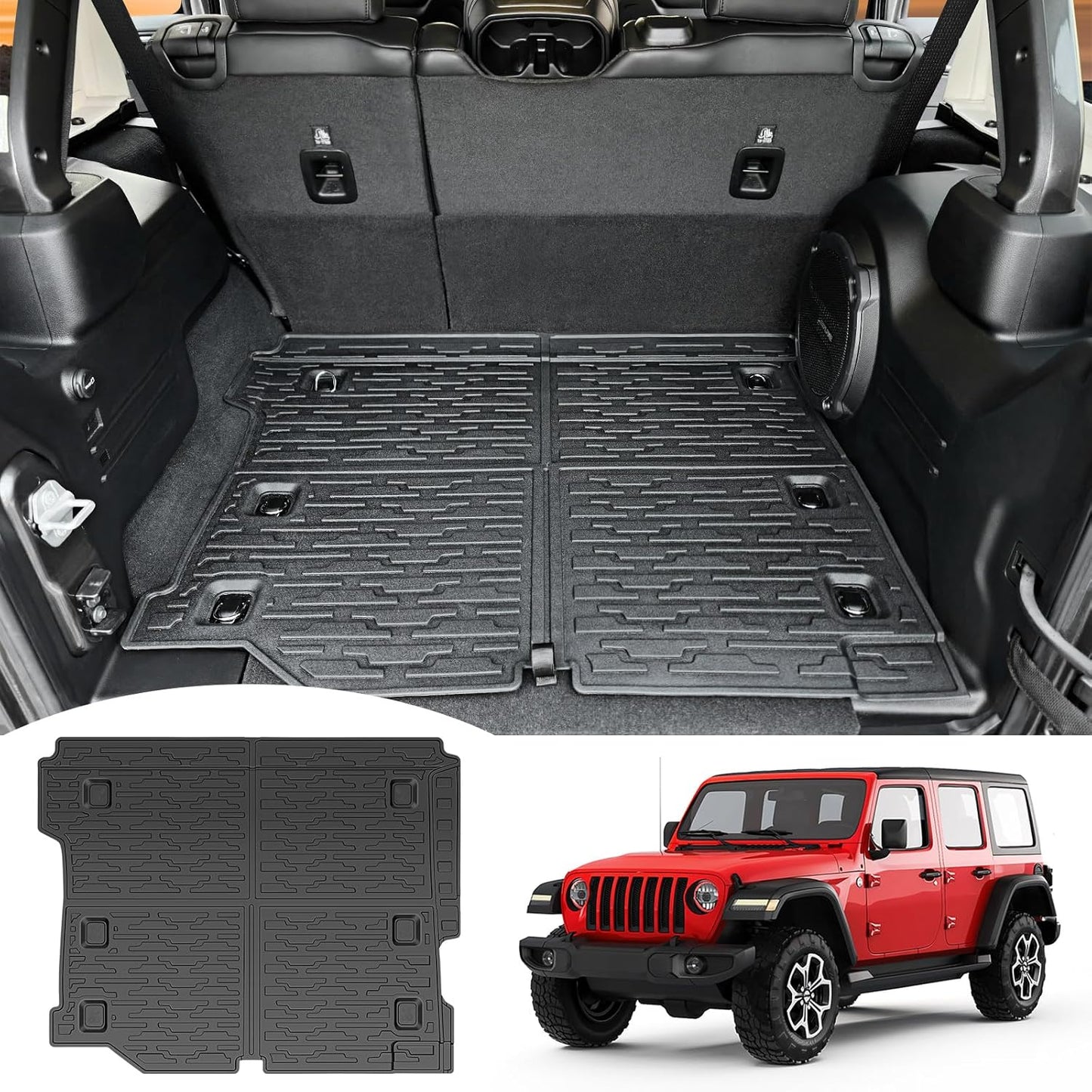 Cargo Mat for 2018-2025 Jeep Wrangler JL Unlimited 4 Door