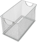 Mesh Storage Box Organizer - Silver Mesh Storage Bin