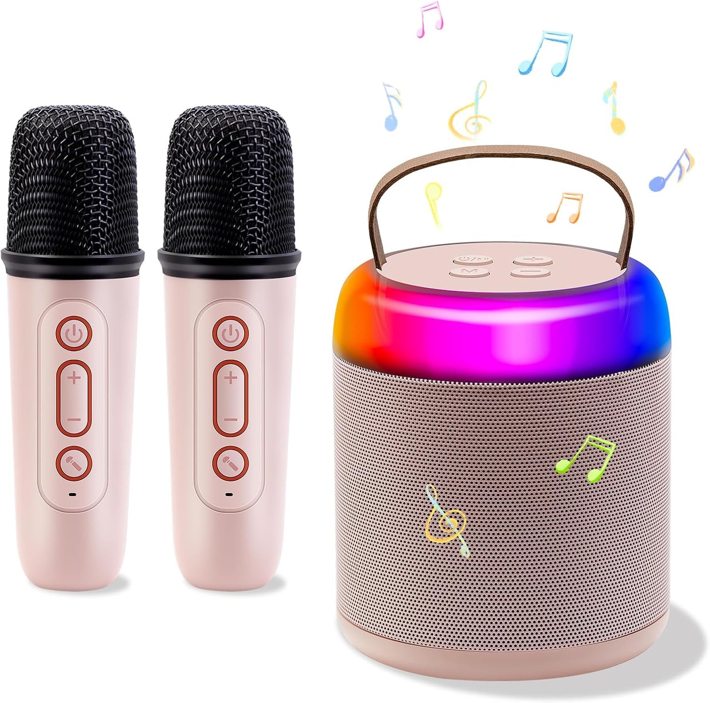 Portable Karaoke Machine with 2 Microphones - Fun for All Ages!