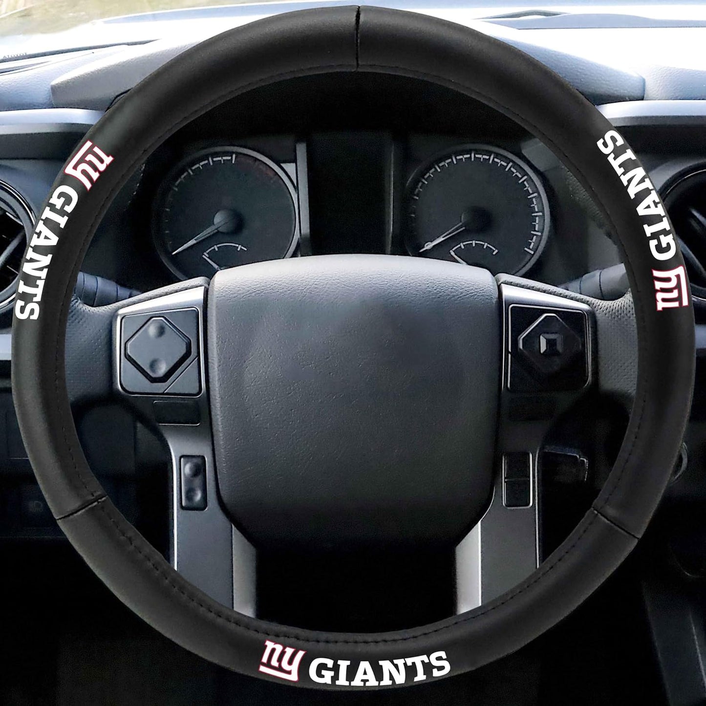 Genuine Leather Steering Wheel Cover for New York Giants Fans