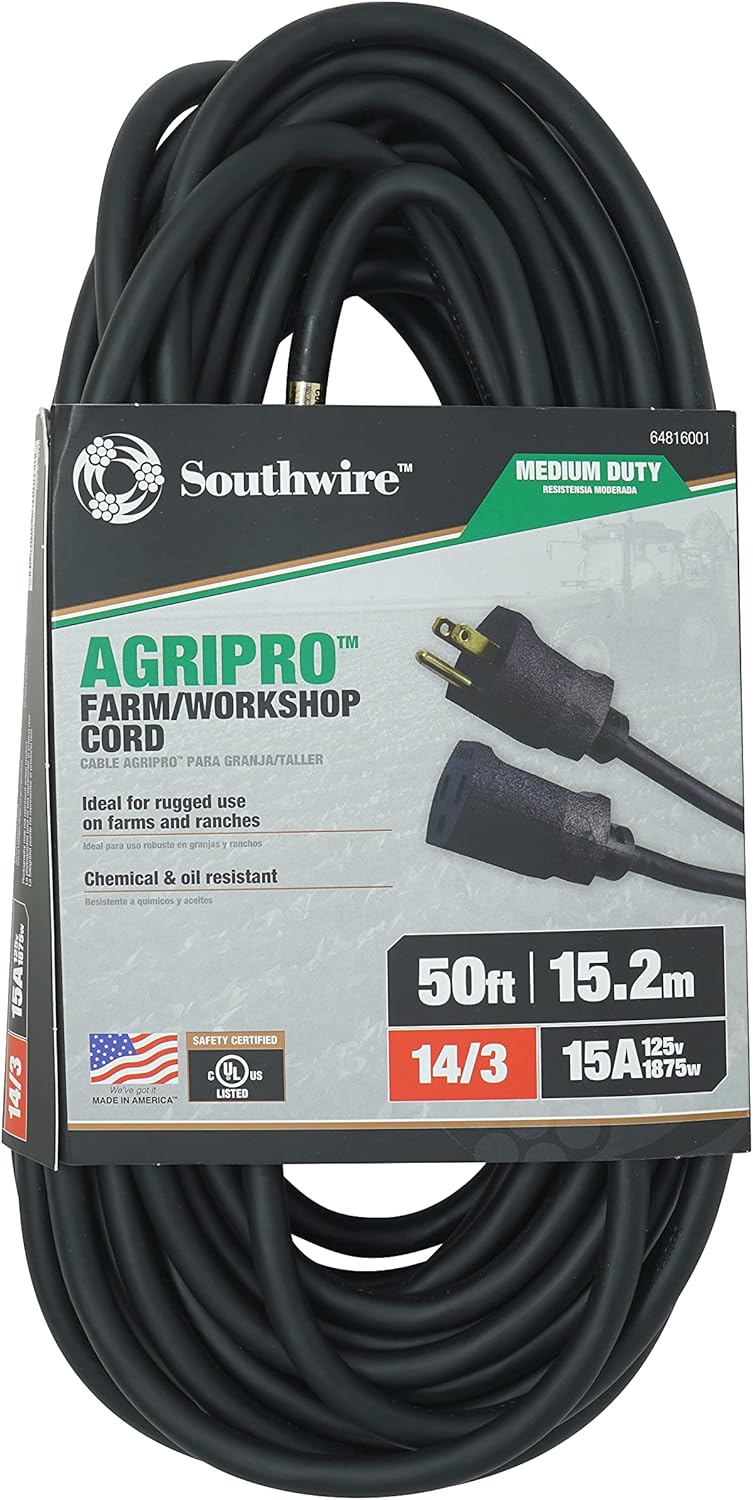 Southwire AgriPro Medium Duty Extension Cord for Tough Jobs