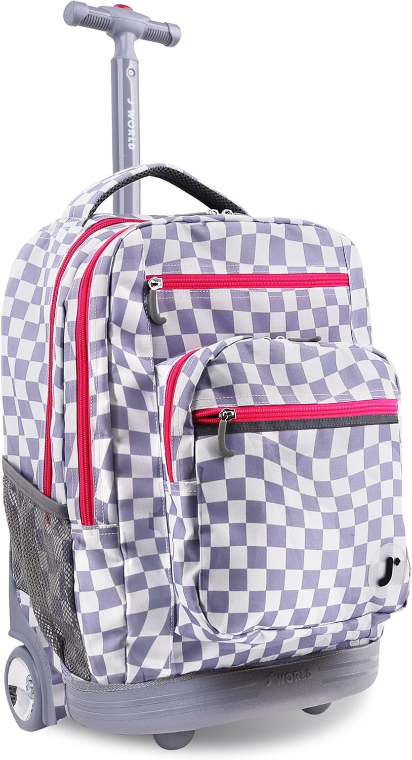 J World Sundance Laptop Rolling Backpack for School and Travel
