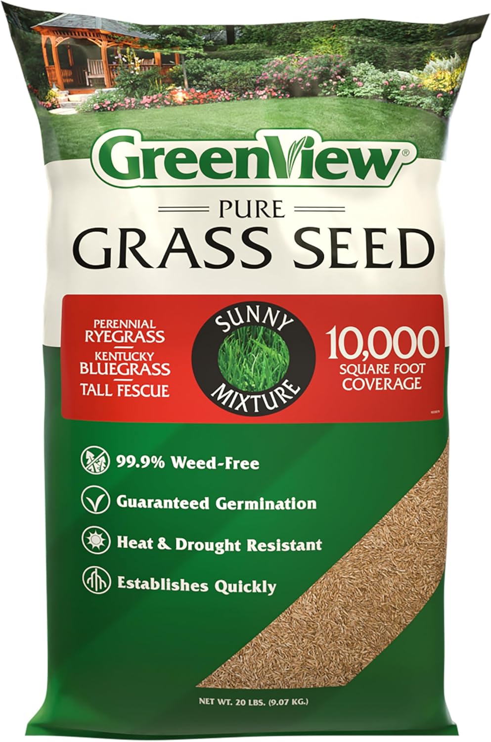 GreenView Pure Grass Seed Sunny Mixture for Lush Lawns